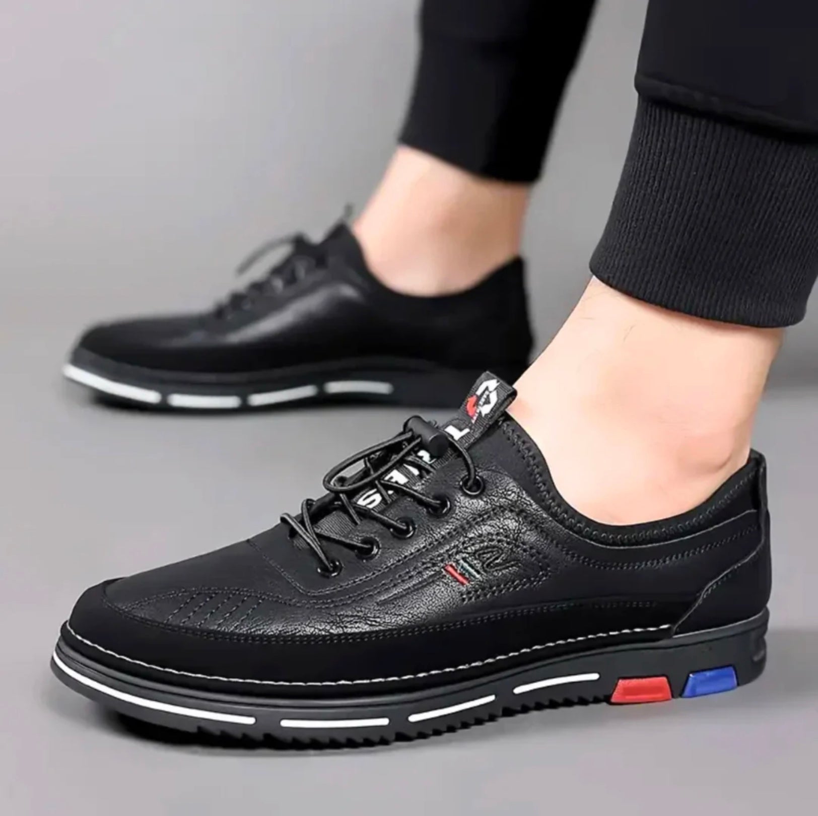 Kit 2 Pares de Tênis Italiano Couro Genuíno [PAGUE 1 LEVE 2]
